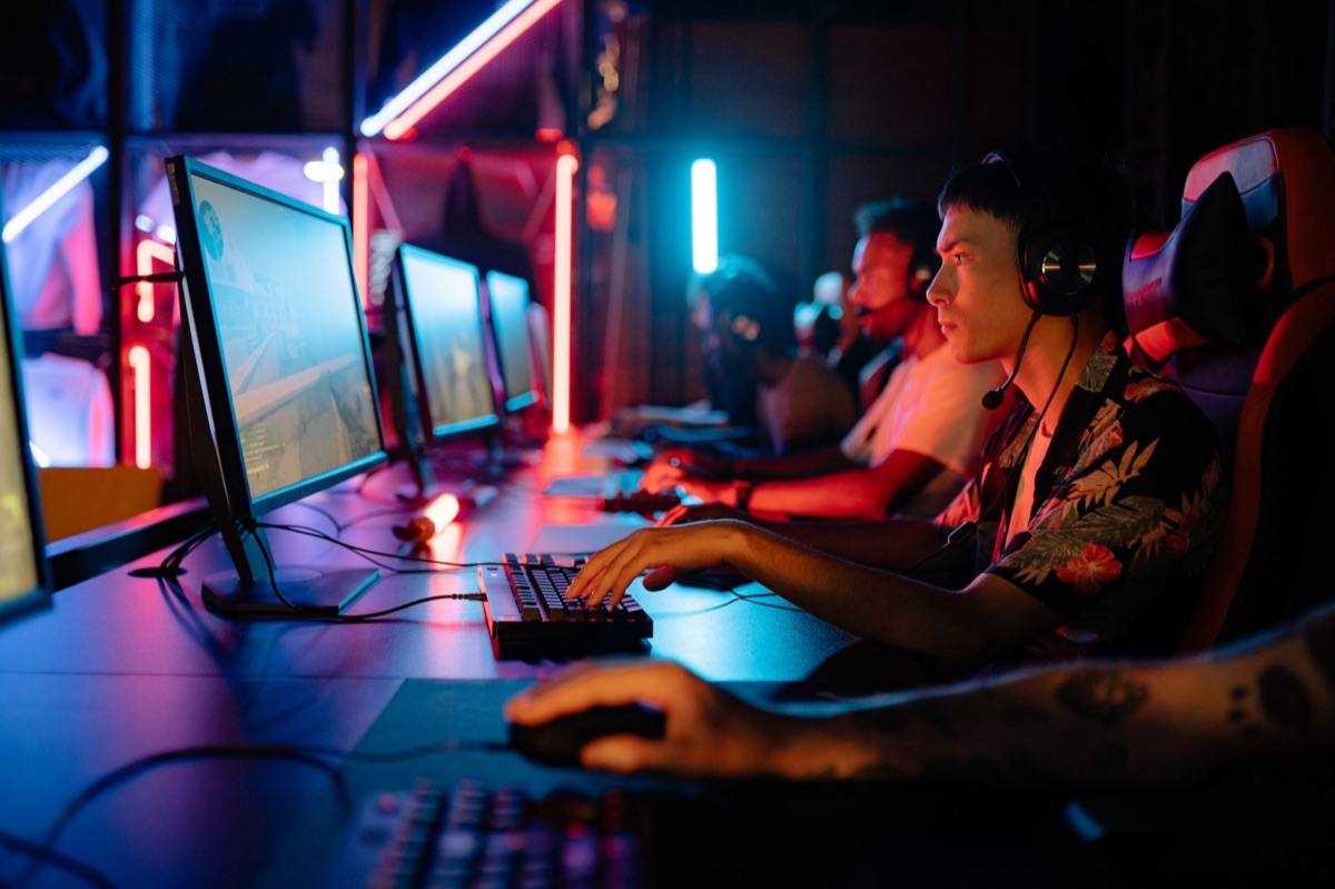 Indonesian esports player in gaming gear