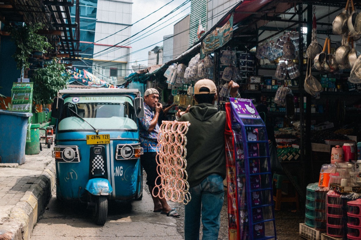 Youtuber Filming in Jakarta Street