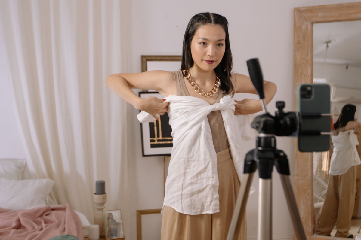 Youtuber filming in jakarta studio