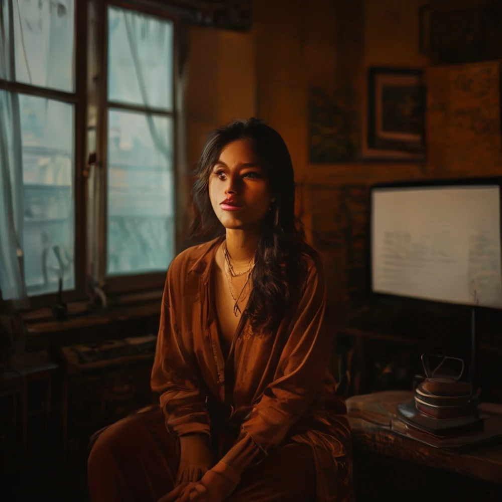 influencer indonesiano in studio