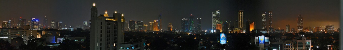 Jakarta skyline at night