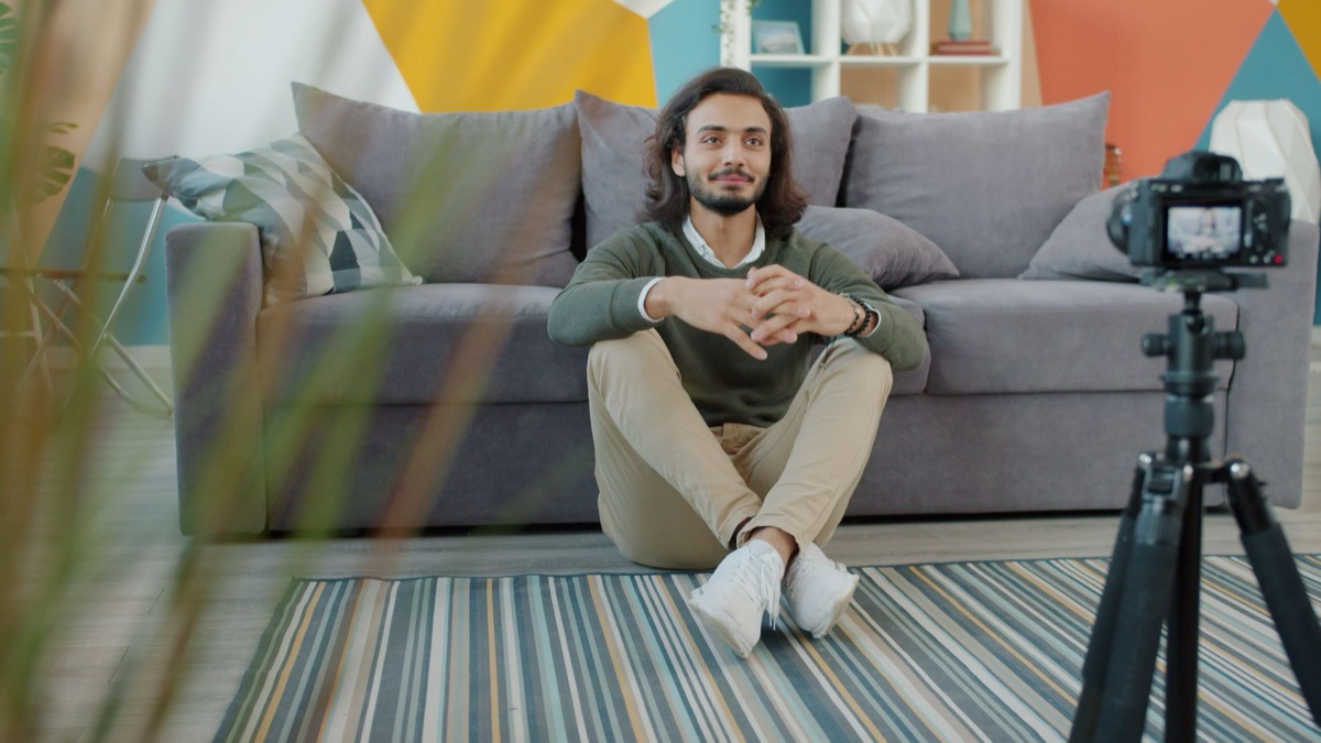 Indonesian influencer with camera