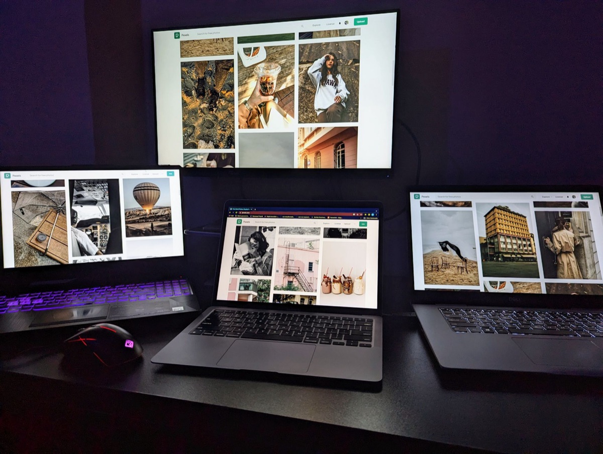 influencer laptop setup