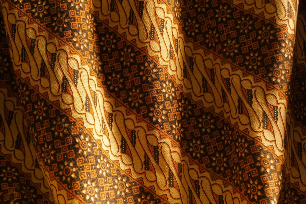 Traditional Javanese batik fabric pattern used in global YouTube content design