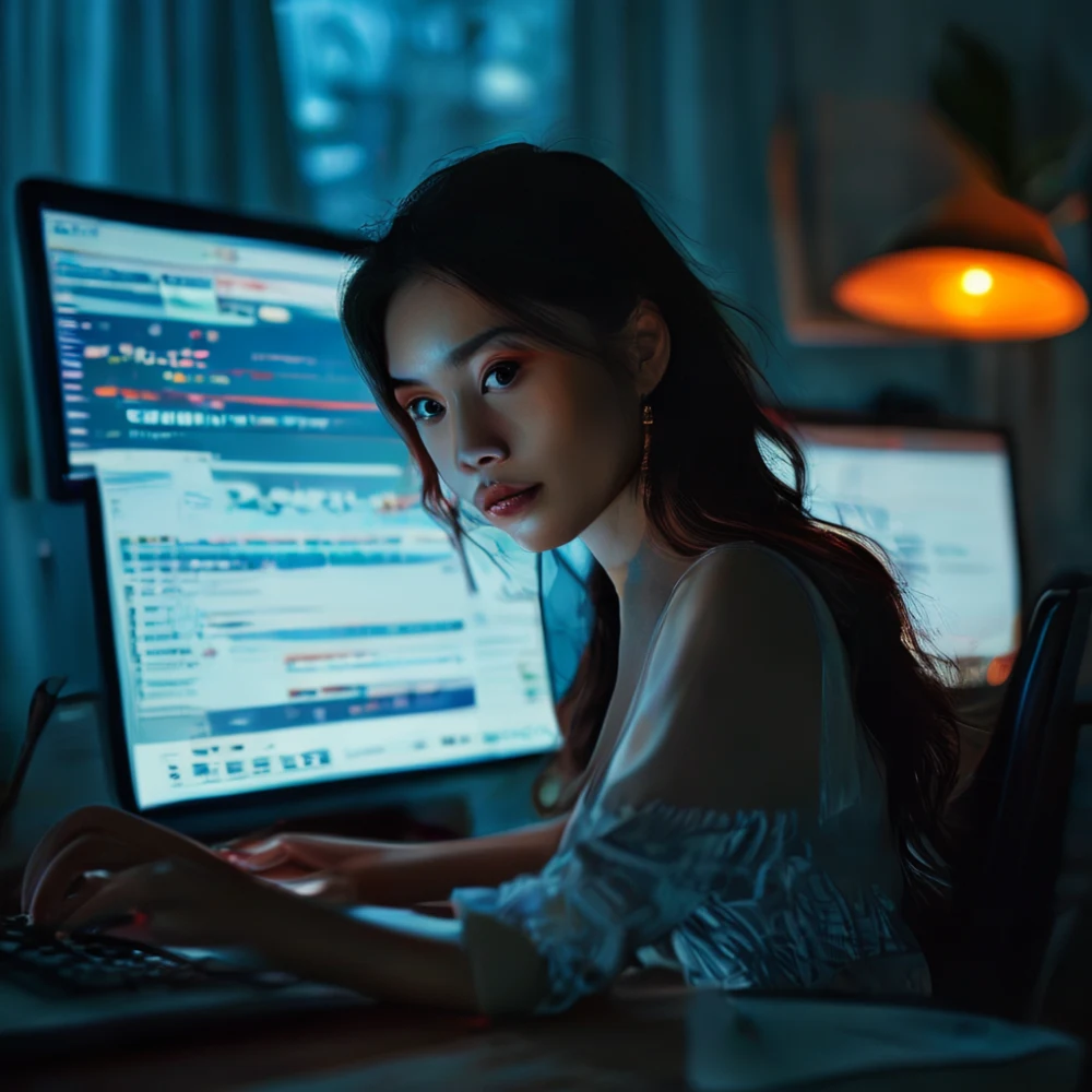 インドネシアユーチューラーがソーシャルメディアダッシュボードを操作する