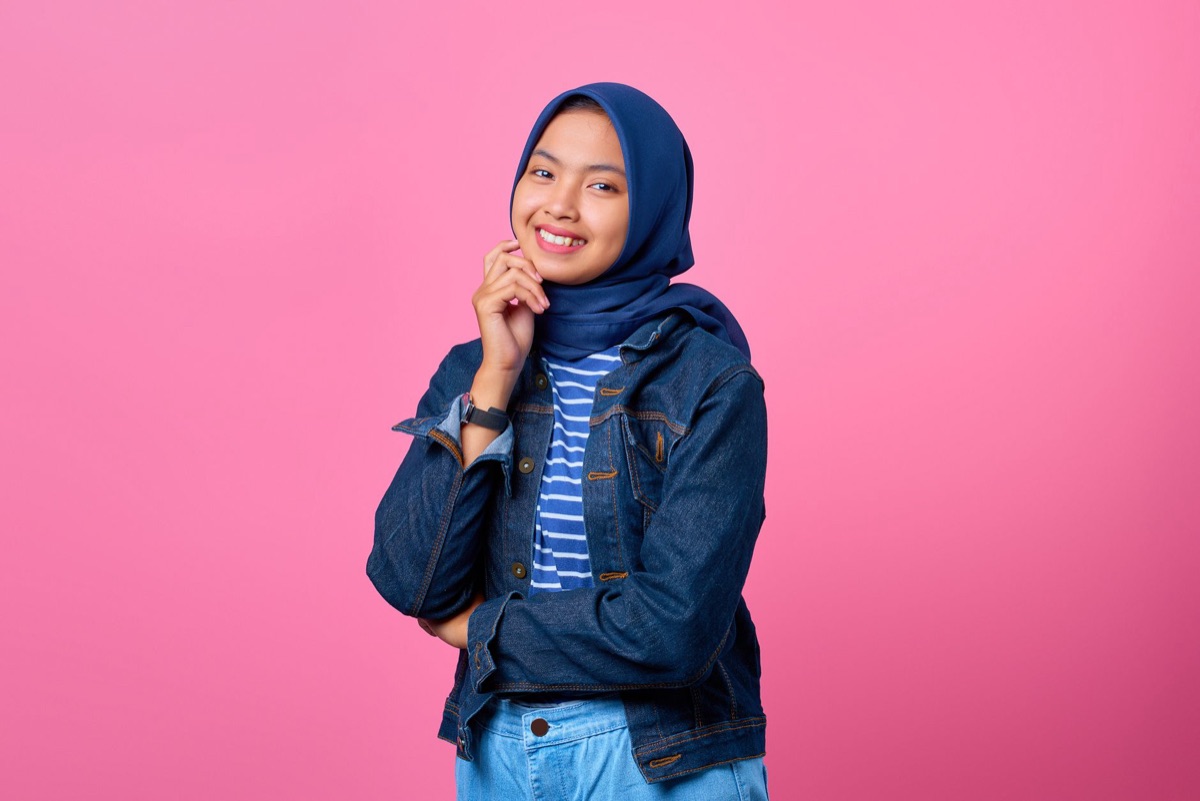 Indonesian influencer wearing branded clothing